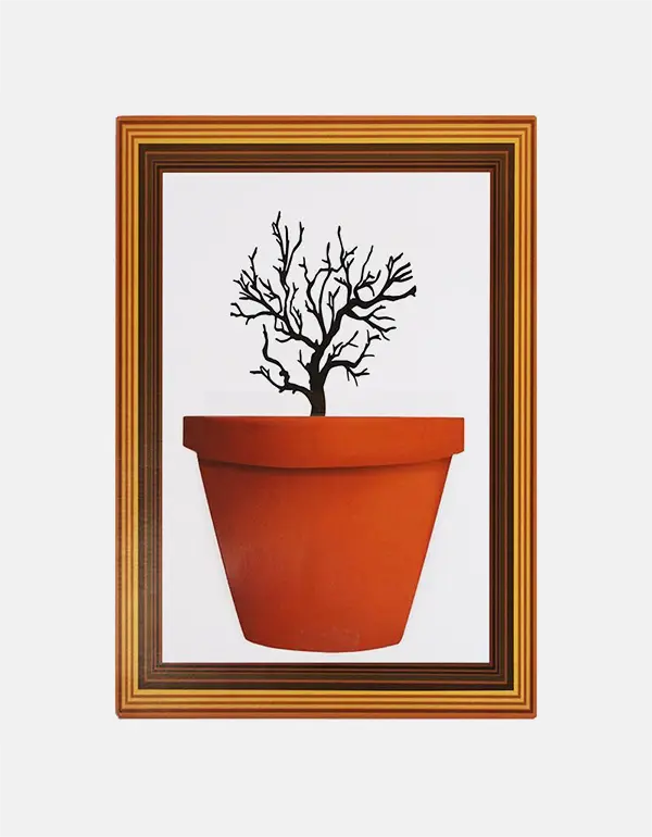 3D FLOWER POT DRY