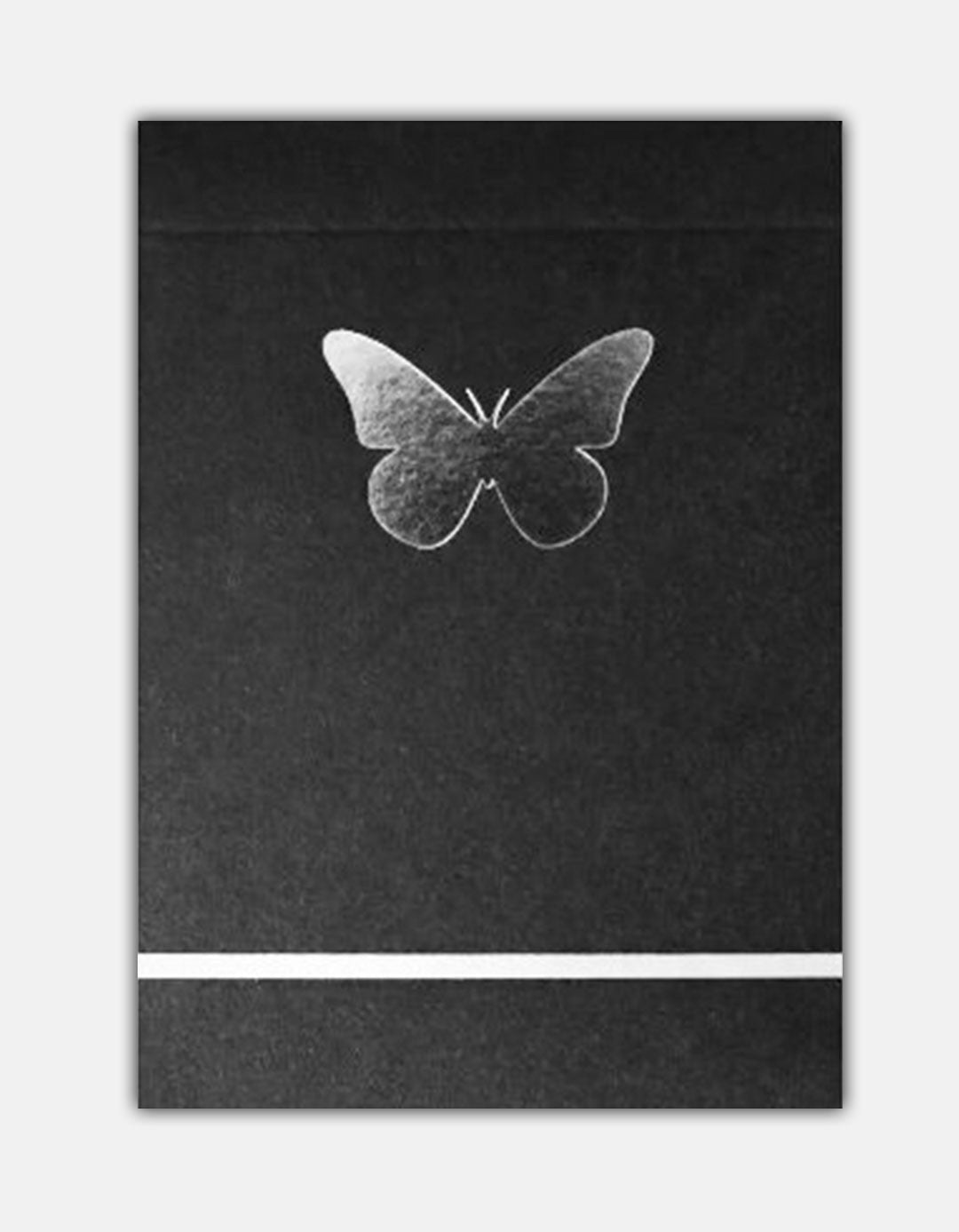 Butterfly Black & Silver Gilded - Carti de joc Marcate