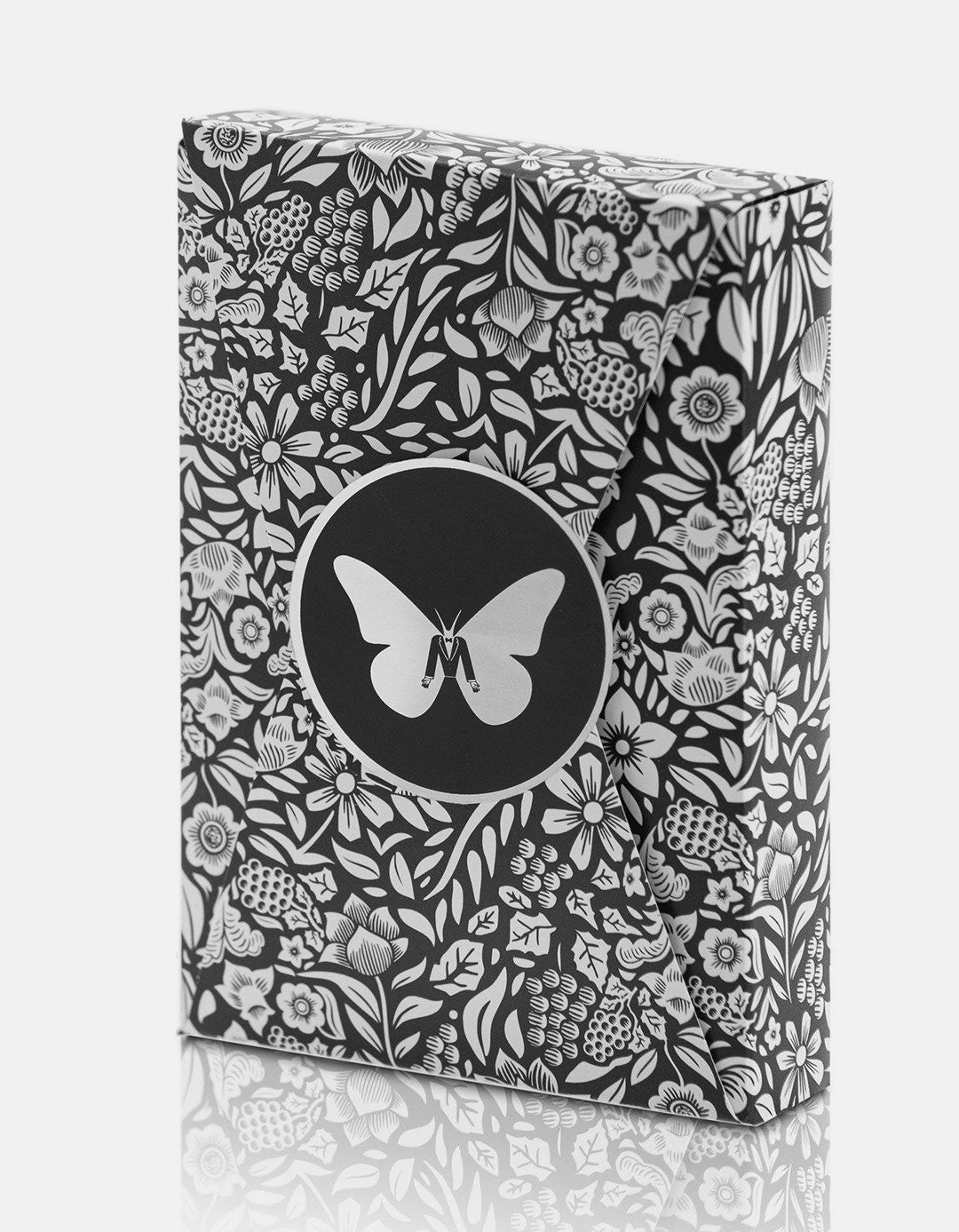 Butterfly Black & Silver Gilded - Carti de joc Marcate