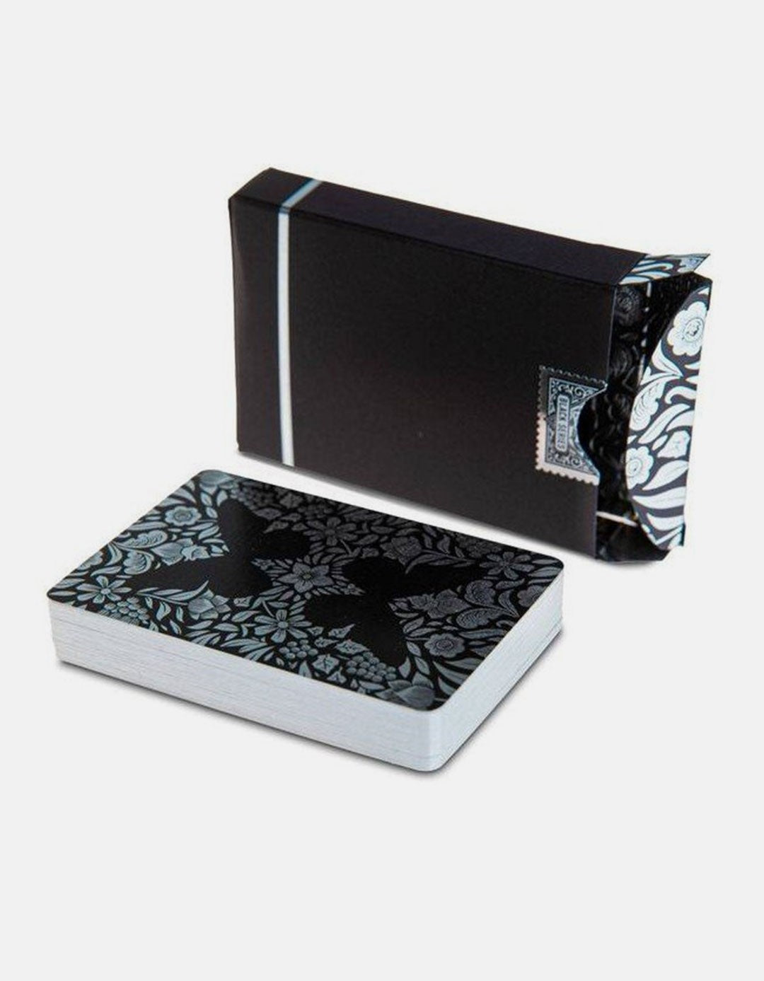 Butterfly Black & Silver Gilded - Carti de joc Marcate