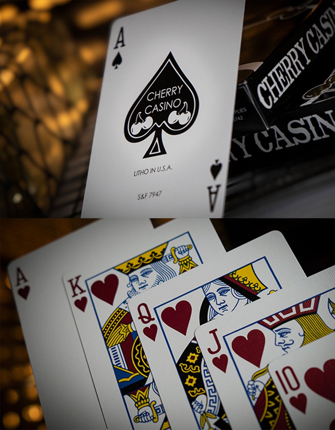Editie Limitata (Sigiliu numerotat) Cherry Casino Black and Gold - Carti de joc