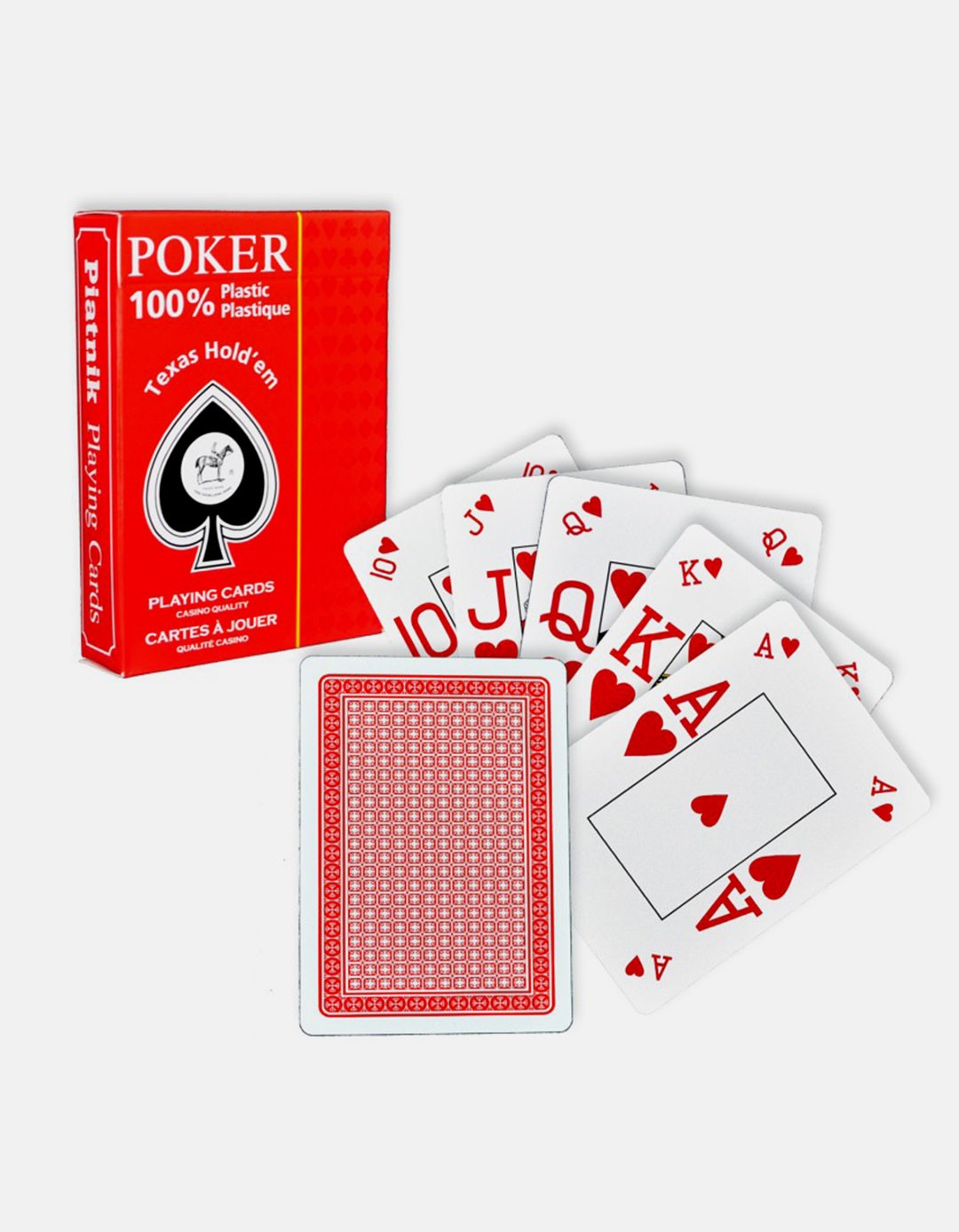 Carti de joc poker - 100% plastic, index mare + peek index