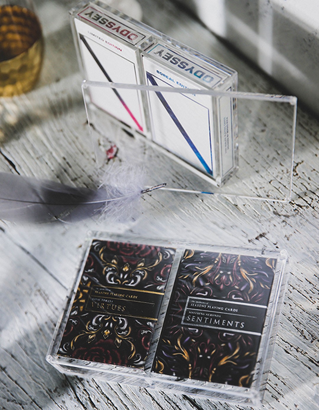 Crystal Playing Card Display 2 Deck Carat Case - TCC