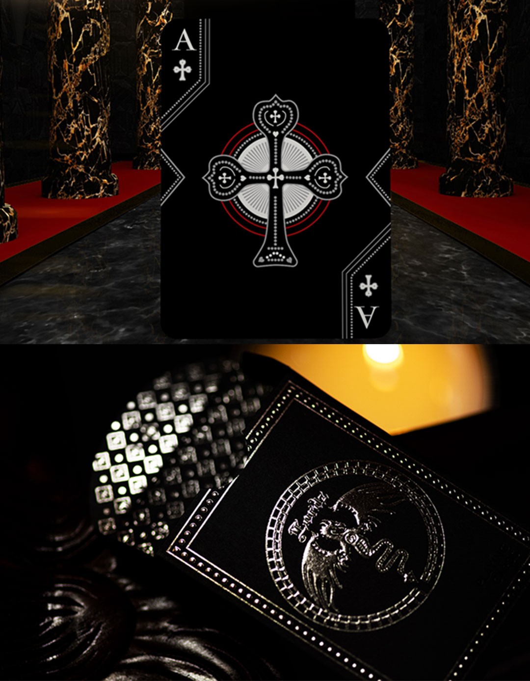Black Platinum Lordz Playing Cards (Foil) - Carti de joc