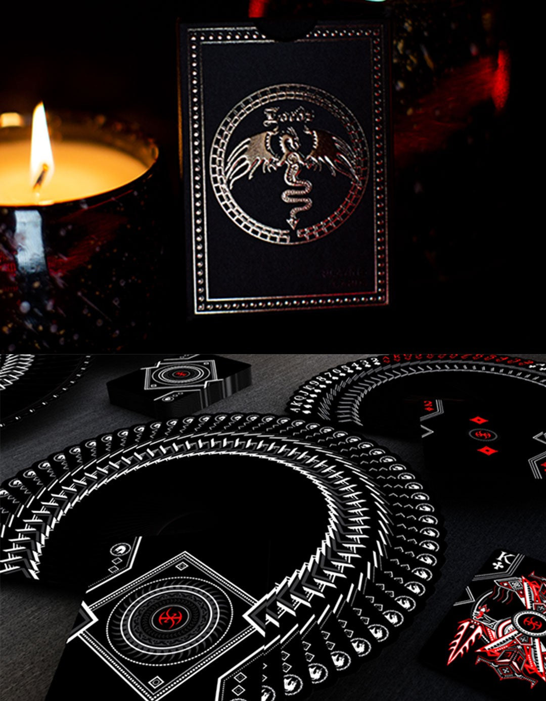 Black Platinum Lordz Playing Cards (Foil) - Carti de joc