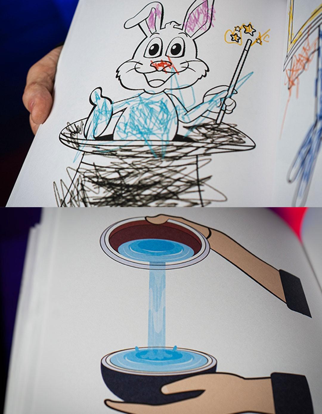 Carte de colorat 4 sensuri - MAGIC SHOW Coloring Book DELUXE (4 way)