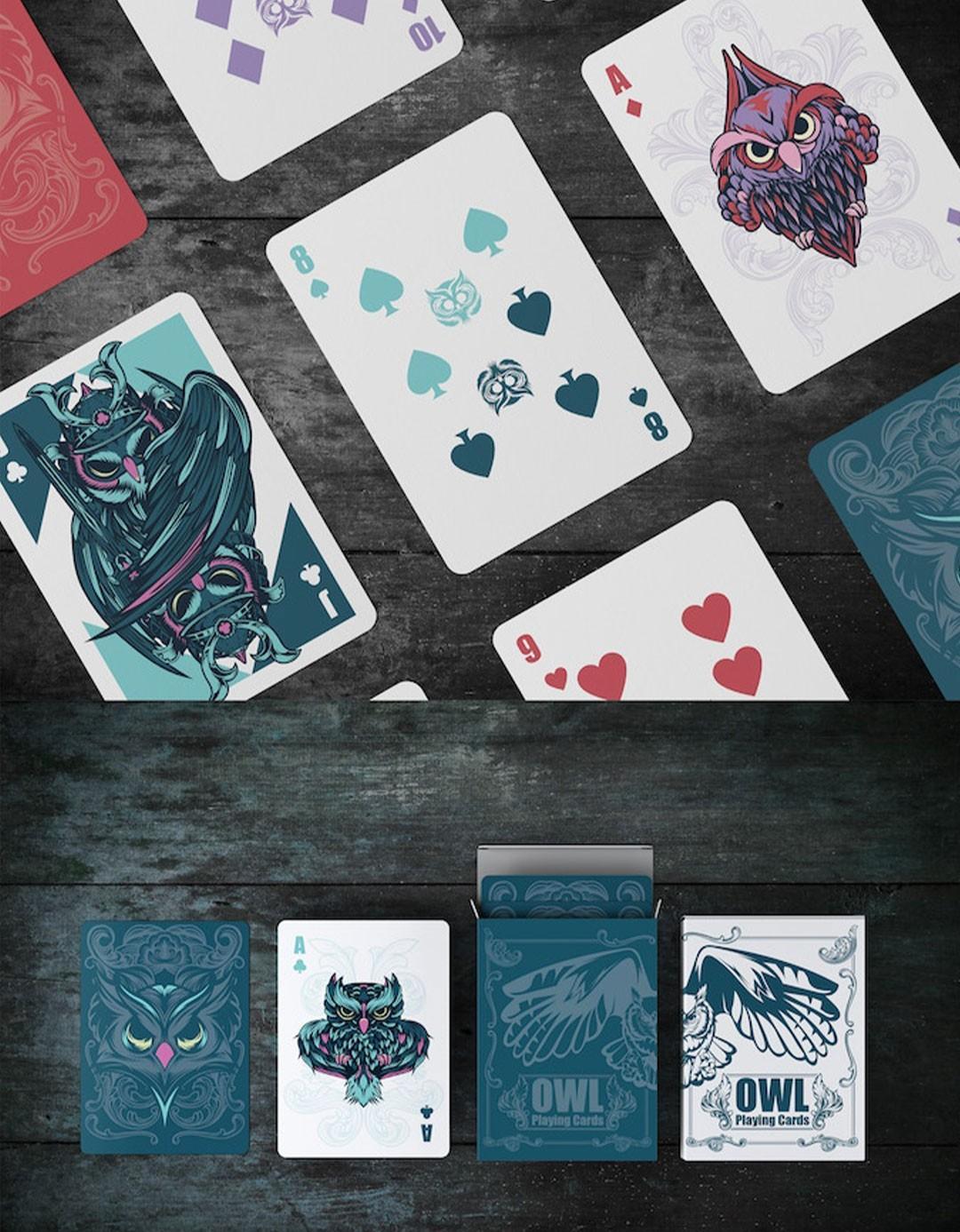 Owl Negru - Carti de joc