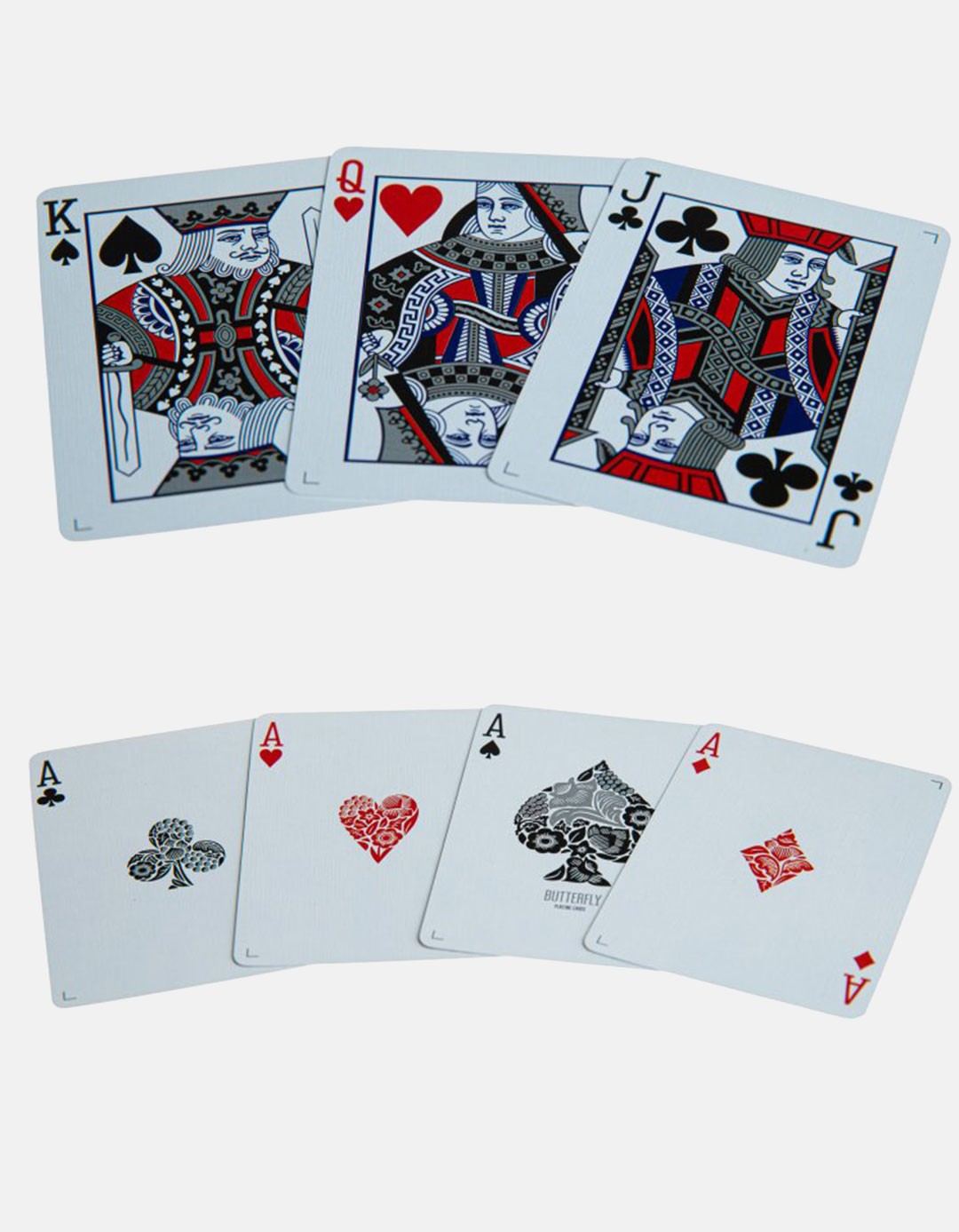 Butterfly Black & Silver Gilded - Carti de joc Marcate