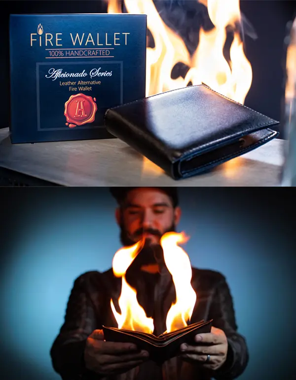 The Aficionado Fire Wallet (Gimmick si Instructiuni online) - Portofel in flacari