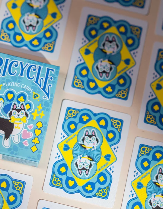 Bicycle-Dog-Blue carti de joc