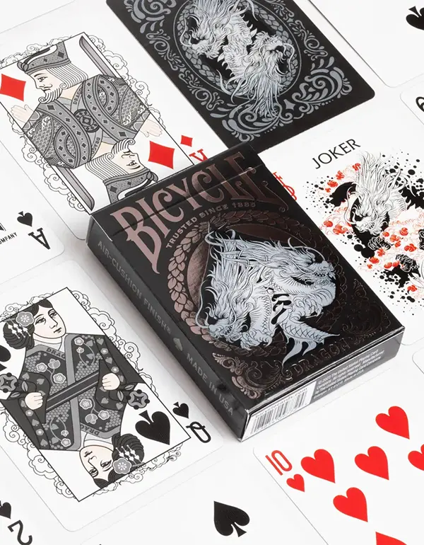Bicycle Dragon Black cards