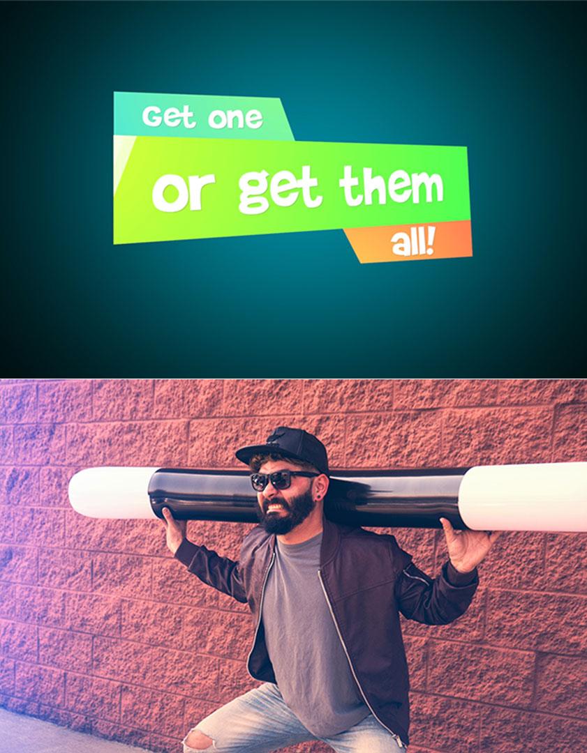 Bagheta gonflabila 60/120/180 cm - Inflatable Wand
