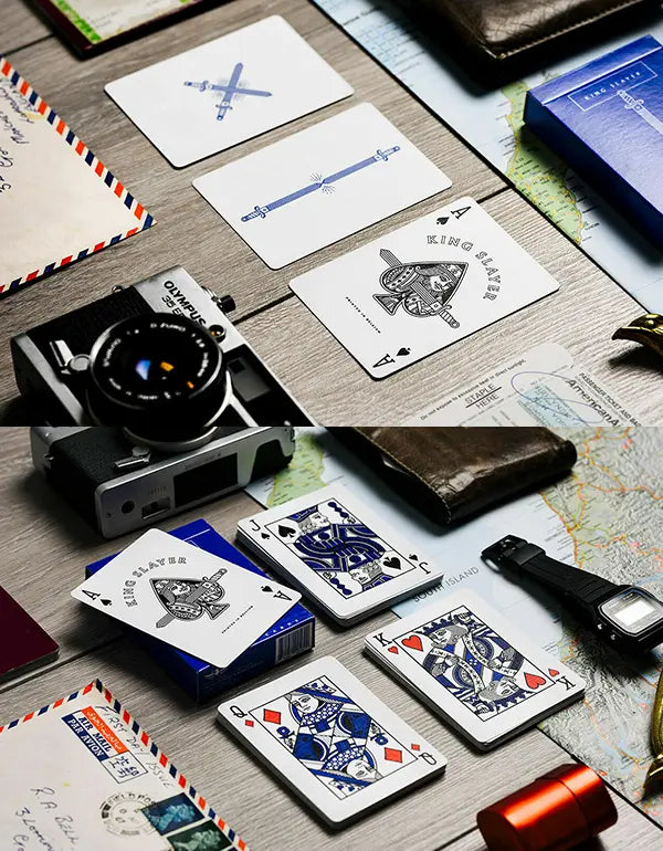 king slayer blue face cards