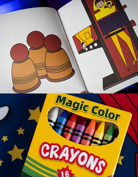 MAGIC SHOW SET - Carte de colorat standard (3 parti)
