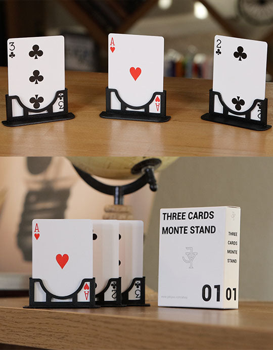 Three Cards Monte Stand - Albastru (Gimmick si instruc. online)