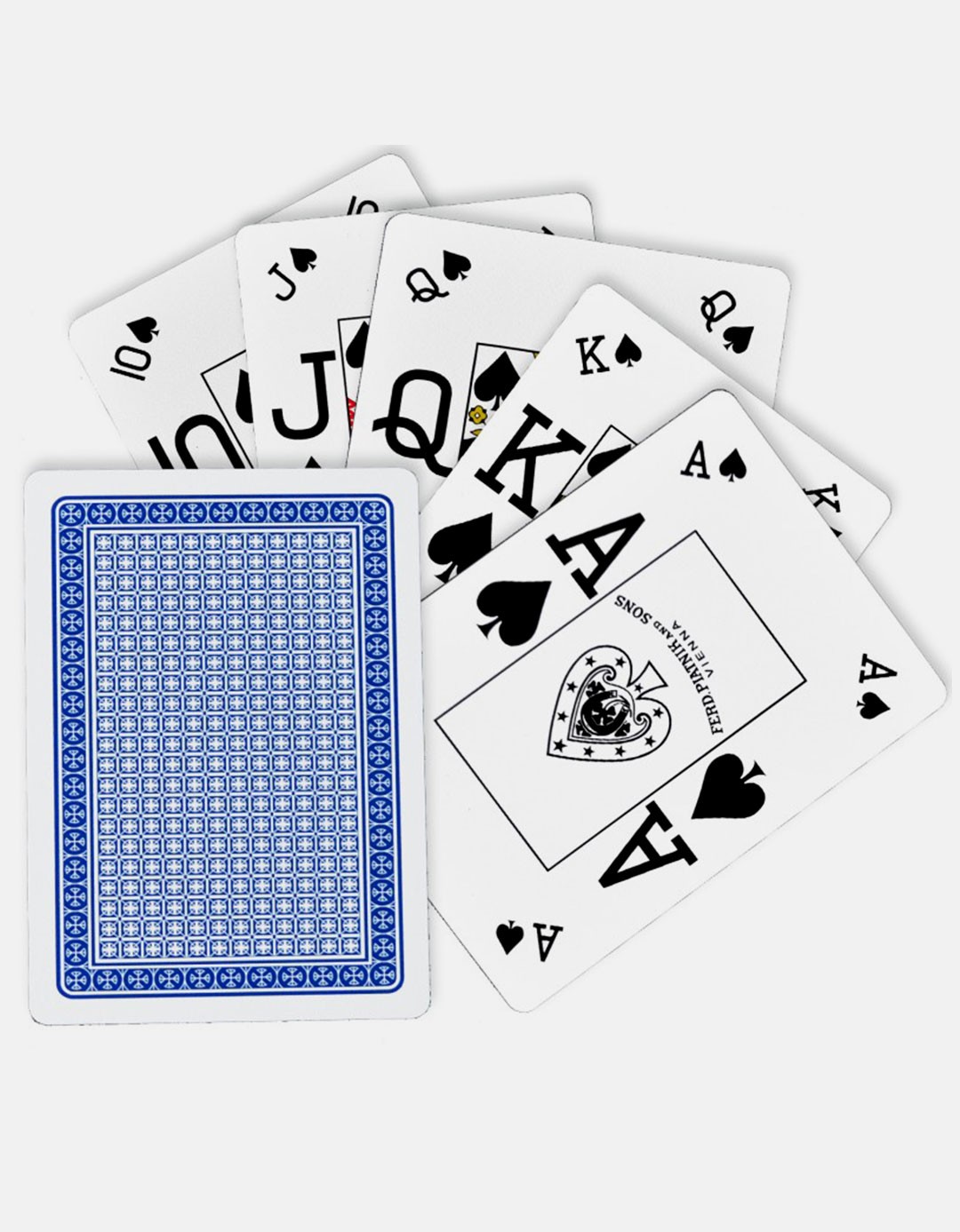 Carti de joc poker - 100% plastic, index mare + peek index
