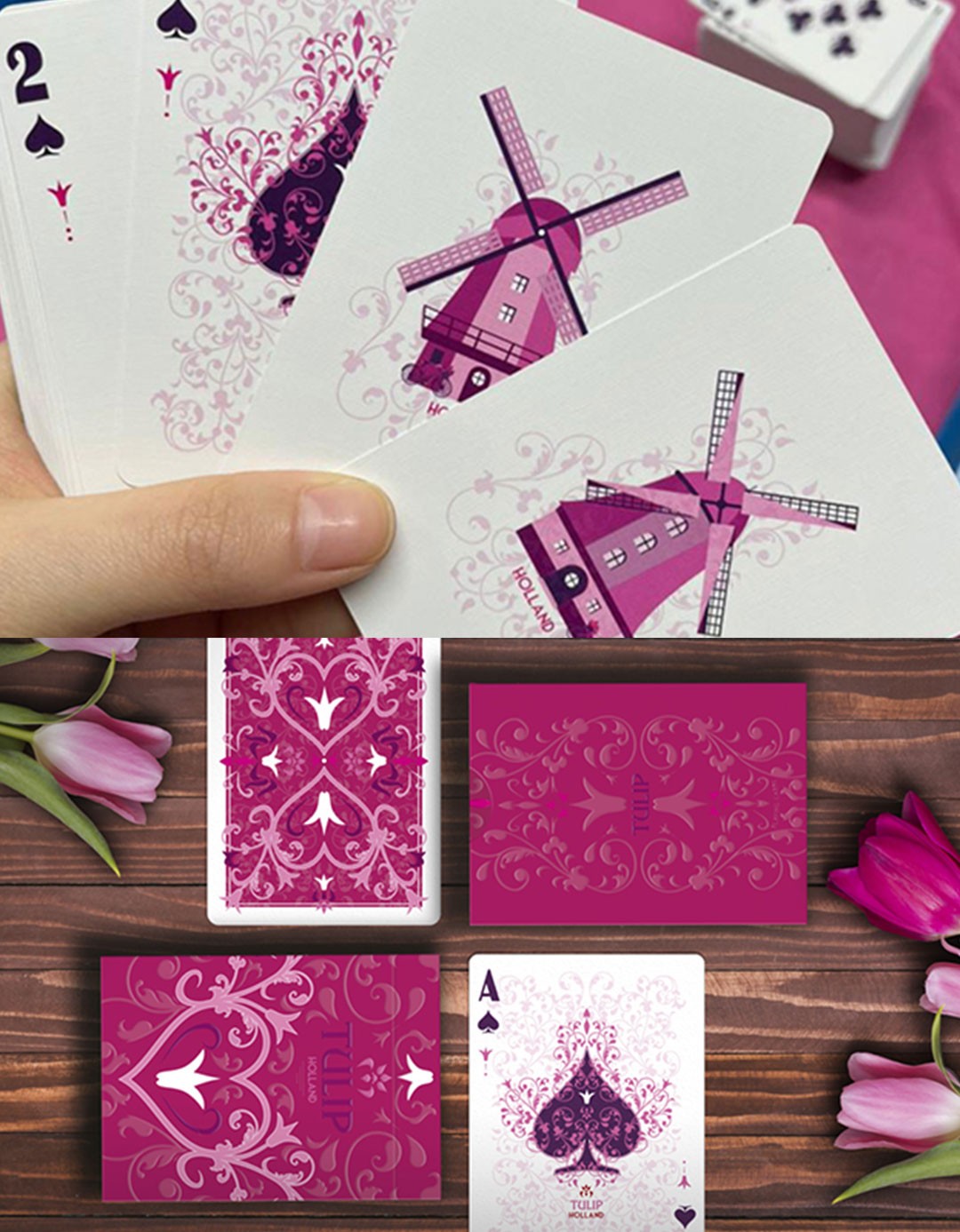 Pink Tulip - Dutch Card House Company - Carti de joc ed. limitata