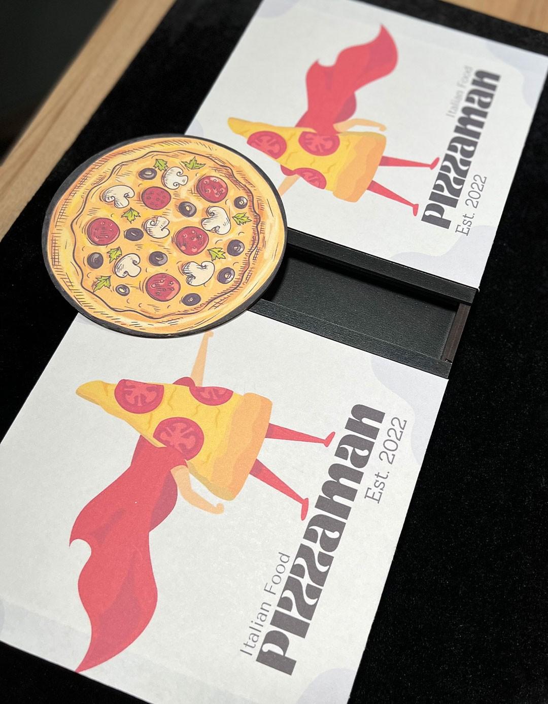 Magic Pizza Box cu gaura