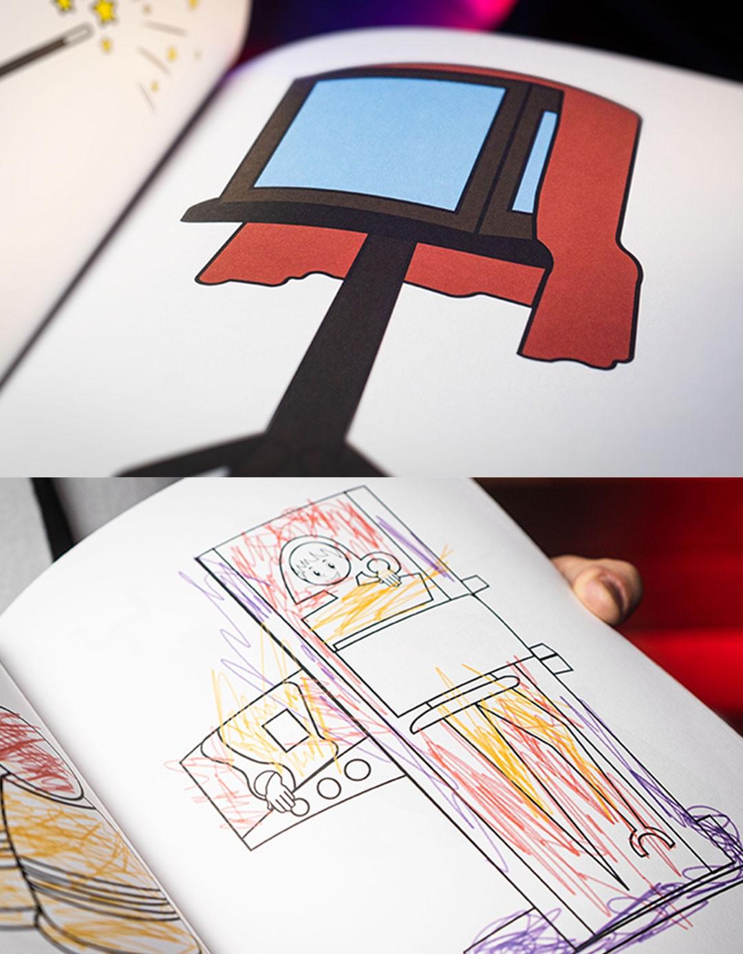 Carte de colorat 4 sensuri - MAGIC SHOW Coloring Book DELUXE (4 way)