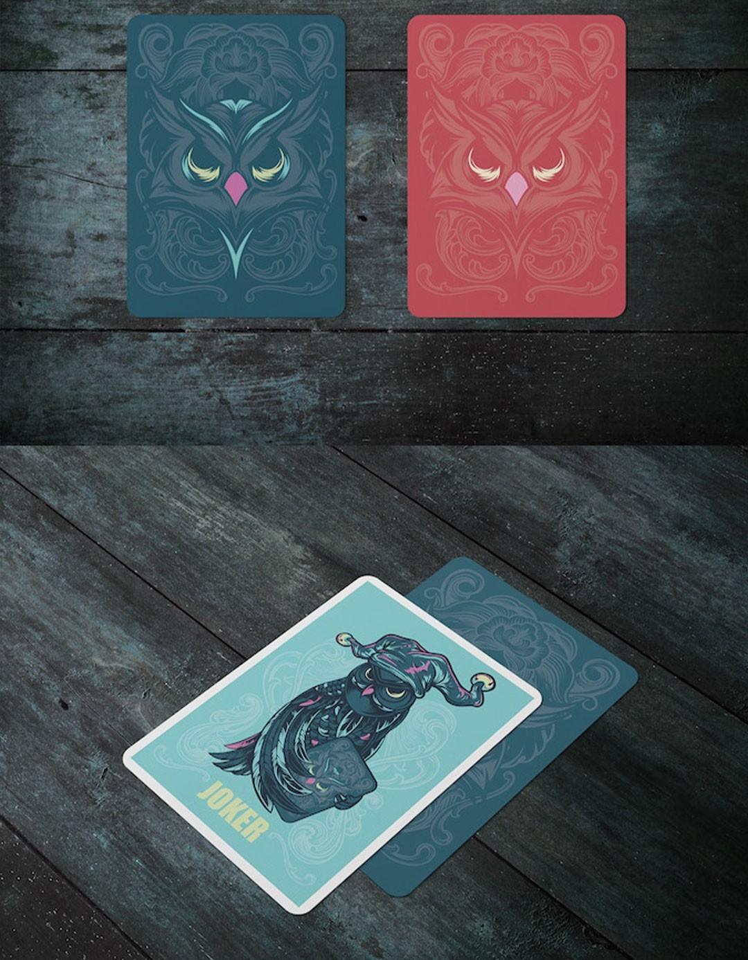 Owl Negru - Carti de joc