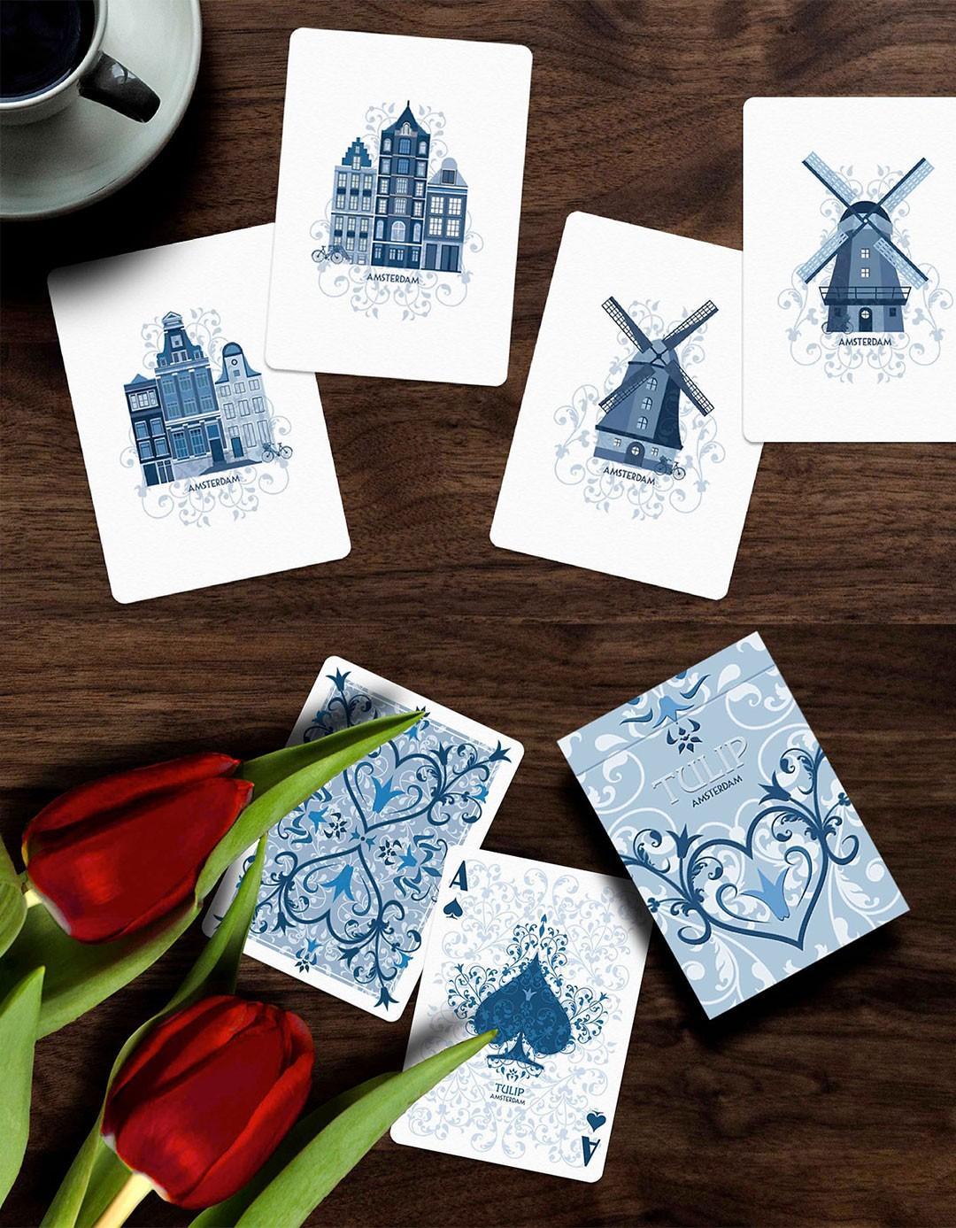 Light Blue Tulip - Dutch Card House Company - Carti de joc ed. limitata