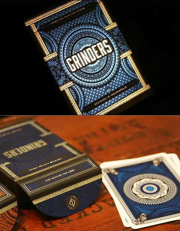 Grinders - Blue - Playing cards case and back 2