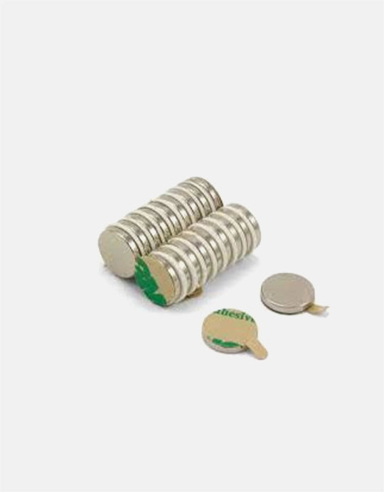 Set 10 magneti disc cu adeziv 10 mm diametru x0.6 mm grosime N35