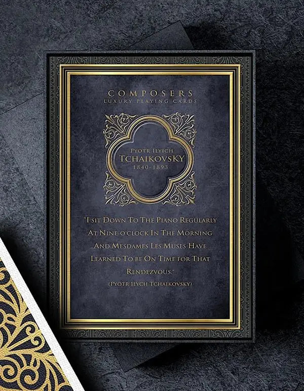 Pyotr Ilyich Tchaikovsky Composers Carti de Joc tuck box back
