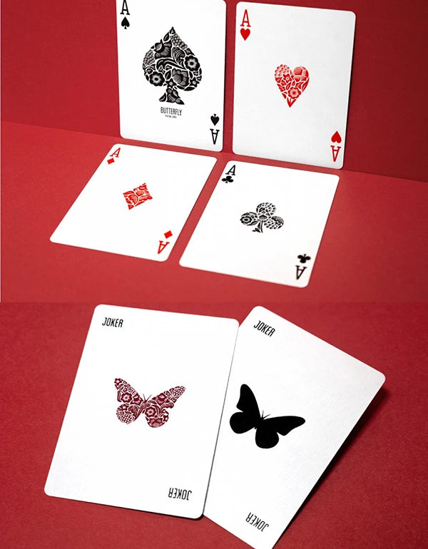 Butterfly - Workers ed. - Rosu - Carti de joc marcate