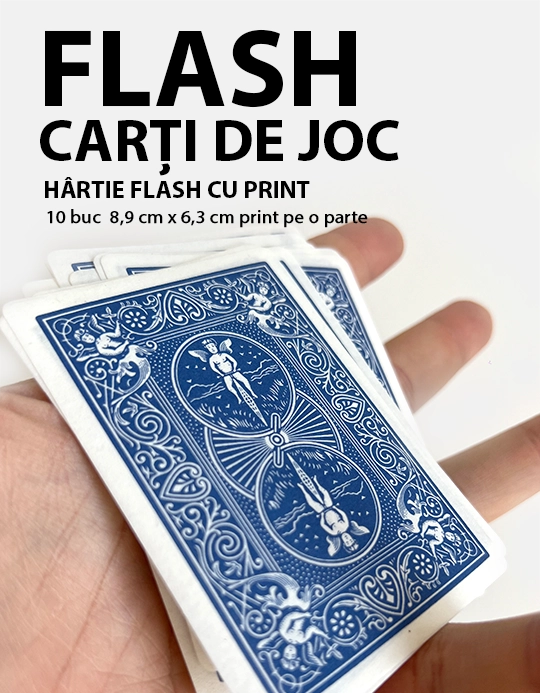 carti de joc flash paper - spate