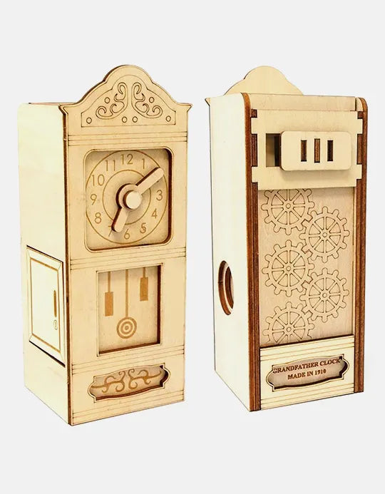 Secret Escape Box - Grandfather Clock - Puzzle