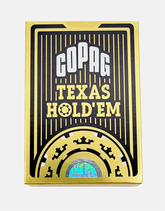 Carti de joc Texas Hold'em - 100% Plastic - Index jumbo - Negru