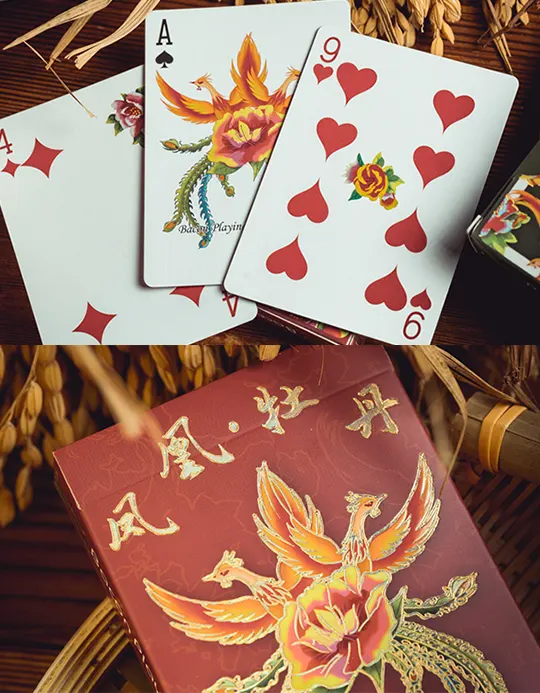 Phoenix and Peony Rosu - Carti de joc