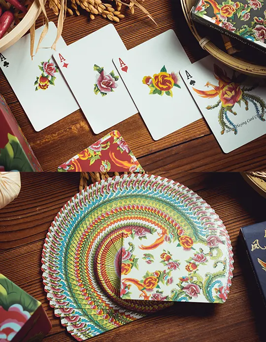 Phoenix and Peony Albastru - Carti de joc