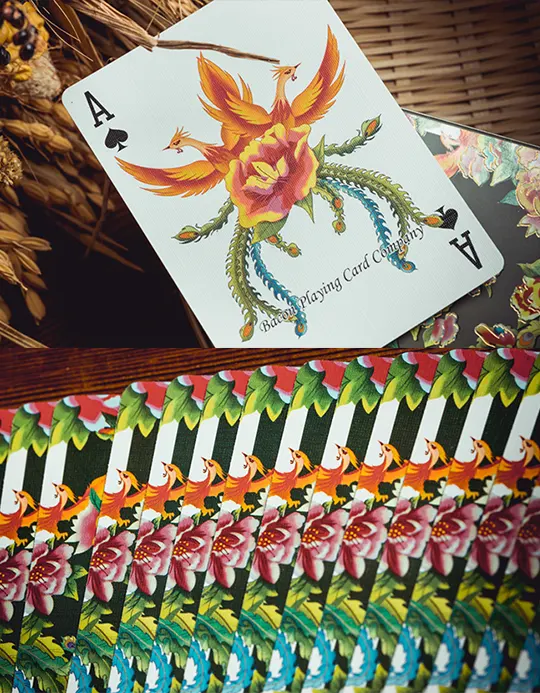 Phoenix and Peony Verde - Carti de joc