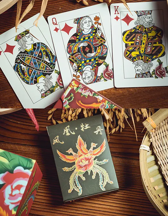 Phoenix and Peony Verde - Carti de joc