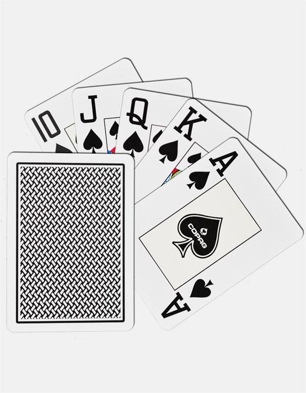 Copag Carti de joc Texas Hold'em - 100% Plastic - Index jumbo - Negru